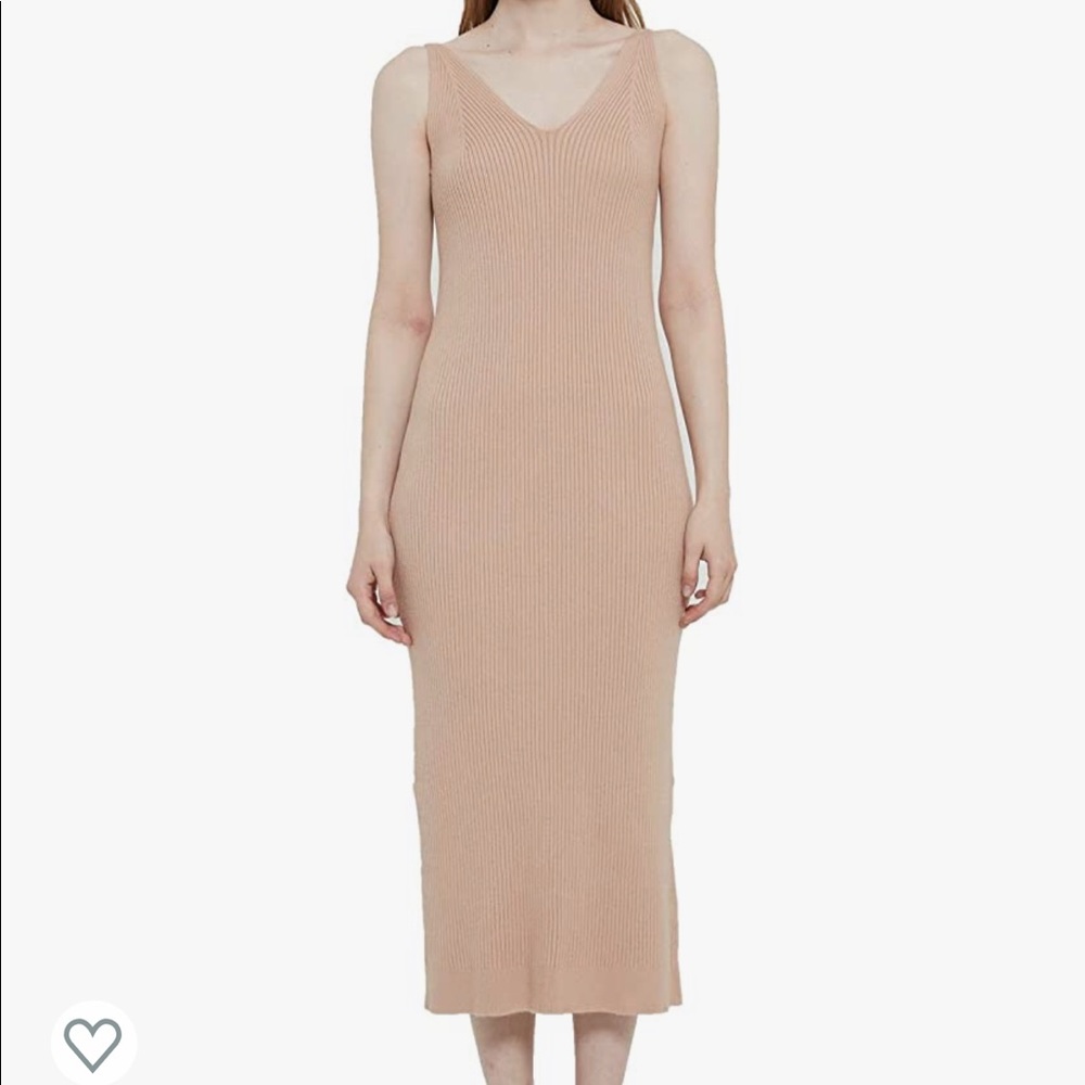 CREAM sweater knit sleeveless maxi dress